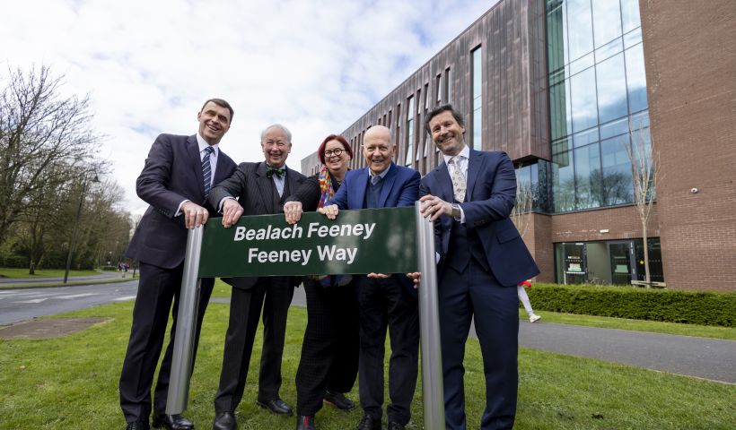 Harry Fehily, Dr. Ed Walsh, Prof. Kerstin Mey, Conor O'Cleary and Patrick Feeney - 'Feeney Way'