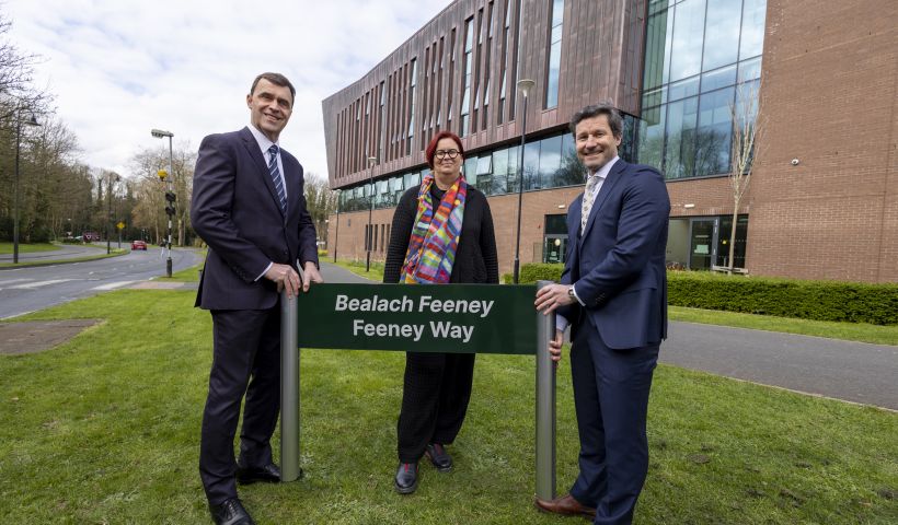 Harry Fehily, Prof. Kerstin Mey and Patrick Feeney - 'Feeney Way'