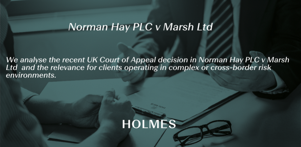 Norman Hay PLC v Marsh Ltd 