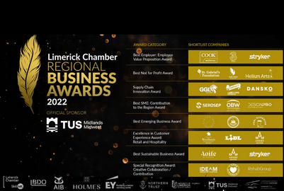 Limerick Chamber Regional Business Awards 2022 Shortlist 