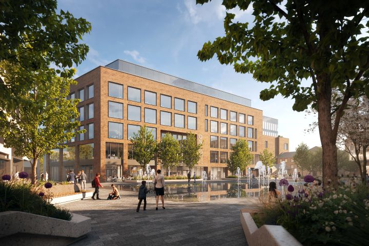 New CGI image at night of One Opera Square 