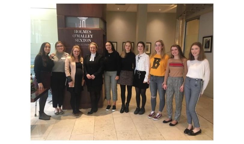 Transition Year Programme November 2018: Barrister Catherine Mc Loone spoke to the students about becoming a barrister, Kings Inns and the work of a barrister.