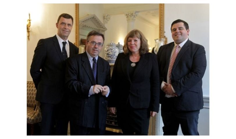 PNLA Conference. Harry Fehily of HOMS, Justice Gerard Hogan, PNLA President Katy Manley and Michael Murphy of HOMS